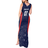 USA Cricket World Cup 2024 Custom Tank Maxi Dress All Stars Sprangle - Wonder Print Shop