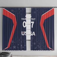 USA Cricket World Cup 2024 Custom Window Curtain All Stars Sprangle - Wonder Print Shop