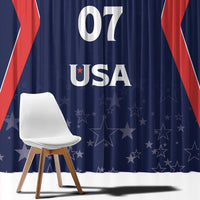 USA Cricket World Cup 2024 Custom Window Curtain All Stars Sprangle - Wonder Print Shop