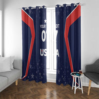 USA Cricket World Cup 2024 Custom Window Curtain All Stars Sprangle - Wonder Print Shop