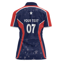 USA Cricket World Cup 2024 Custom Women Polo Shirt All Stars Sprangle - Wonder Print Shop