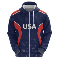 USA Cricket World Cup 2024 Custom Zip Hoodie All Stars Sprangle - Wonder Print Shop