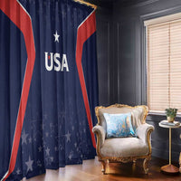USA Cricket World Cup 2024 Window Curtain All Stars Sprangle - Wonder Print Shop