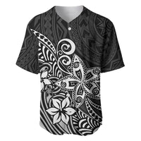 Polynesia Baseball Jersey Plumeria Black Curves LT7 - Wonder Print Shop