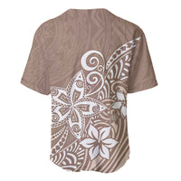 Polynesia Baseball Jersey Plumeria Beige Curves LT7 - Wonder Print Shop