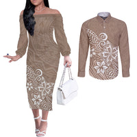 polynesia-couples-matching-off-the-shoulder-long-sleeve-dress-and-long-sleeve-button-shirts-plumeria-beige-curves