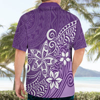 Polynesia Hawaiian Shirt Plumeria Purple Curves - Wonder Print Shop