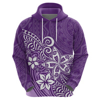 Polynesia Hoodie Plumeria Purple Curves - Wonder Print Shop