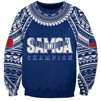 Personalised Samoa Rugby Sweatshirt WC 2023 Champions - Wonder Print Shop