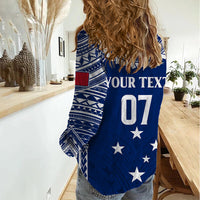 Personalised Samoa Rugby Women Casual Shirt WC 2023 Champions - Wonder Print Shop