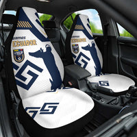 Ecuador Football Car Seat Cover La Tricolors 2024 Virgen de El Panecillo LT7 - Wonder Print Shop
