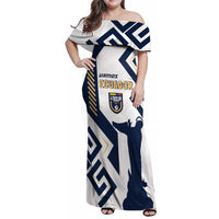 Ecuador Football Custom Family Matching Off Shoulder Maxi Dress and Hawaiian Shirt La Tricolors 2024 Virgen de El Panecillo LT7 - Wonder Print Shop