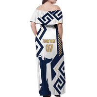 Ecuador Football Custom Off Shoulder Maxi Dress La Tricolors 2024 Virgen de El Panecillo - Wonder Print Shop