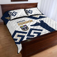 Ecuador Football Quilt Bed Set La Tricolors 2024 Virgen de El Panecillo - Wonder Print Shop