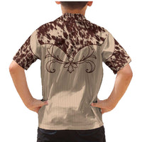 Cowboys Wild West Family Matching Mermaid Dress and Hawaiian Shirt Cow Prints - Wonder Print Shop