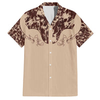 Cowboys Wild West Family Matching Off The Shoulder Long Sleeve Dress and Hawaiian Shirt Cow Prints - Wonder Print Shop