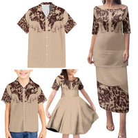 Cowboys Wild West Family Matching Puletasi and Hawaiian Shirt Cow Prints - Wonder Print Shop