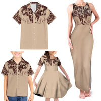 Cowboys Wild West Family Matching Tank Maxi Dress and Hawaiian Shirt Cow Prints - Wonder Print Shop