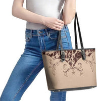 Cowboys Wild West Leather Tote Bag Cow Prints - Wonder Print Shop