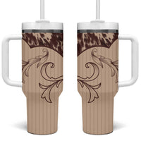 Cowboys Wild West Tumbler With Handle Cow Prints - Wonder Print Shop