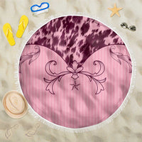 Cowboys Wild West Beach Blanket Pink Cow Prints - Wonder Print Shop