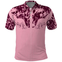 Cowboys Wild West Polo Shirt Pink Cow Prints - Wonder Print Shop