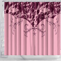 Cowboys Wild West Shower Curtain Pink Cow Prints - Wonder Print Shop