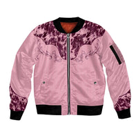 Cowboys Wild West Sleeve Zip Bomber Jacket Pink Cow Prints - Wonder Print Shop