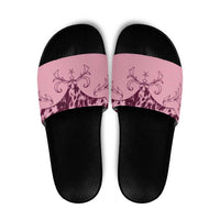 Cowboys Wild West Slide Sandals Pink Cow Prints - Wonder Print Shop
