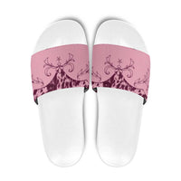 Cowboys Wild West Slide Sandals Pink Cow Prints - Wonder Print Shop