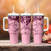 Cowboys Wild West Tumbler With Handle Pink Cow Prints - Wonder Print Shop