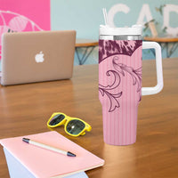 Cowboys Wild West Tumbler With Handle Pink Cow Prints - Wonder Print Shop