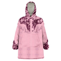 Cowboys Wild West Wearable Blanket Hoodie Pink Cow Prints - Wonder Print Shop