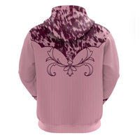 Cowboys Wild West Zip Hoodie Pink Cow Prints - Wonder Print Shop