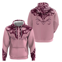 Cowboys Wild West Zip Hoodie Pink Cow Prints - Wonder Print Shop