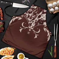 Cowboys Wild West Apron Dark Brown Cow Prints - Wonder Print Shop