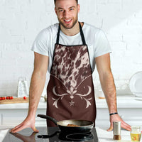 Cowboys Wild West Apron Dark Brown Cow Prints - Wonder Print Shop