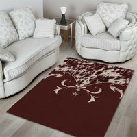 Cowboys Wild West Area Rug Dark Brown Cow Prints - Wonder Print Shop
