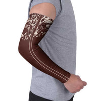 Cowboys Wild West Arm Sleeves Dark Brown Cow Prints - Wonder Print Shop