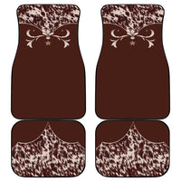 Cowboys Wild West Car Mats Dark Brown Cow Prints - Wonder Print Shop