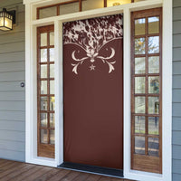 Cowboys Wild West Door Cover Dark Brown Cow Prints - Wonder Print Shop