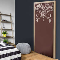 Cowboys Wild West Door Cover Dark Brown Cow Prints - Wonder Print Shop