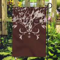 Cowboys Wild West Garden Flag Dark Brown Cow Prints - Wonder Print Shop