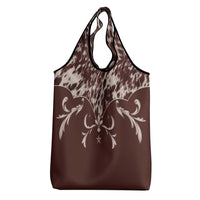 Cowboys Wild West Grocery Bag Dark Brown Cow Prints - Wonder Print Shop