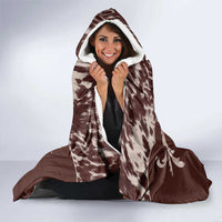 Cowboys Wild West Hooded Blanket Dark Brown Cow Prints - Wonder Print Shop