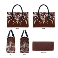 Cowboys Wild West Leather Bag Dark Brown Cow Prints - Wonder Print Shop