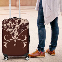Cowboys Wild West Luggage Cover Dark Brown Cow Prints - Wonder Print Shop