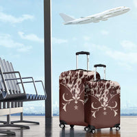 Cowboys Wild West Luggage Cover Dark Brown Cow Prints - Wonder Print Shop