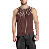 Cowboys Wild West Men Tank Top Dark Brown Cow Prints - Wonder Print Shop