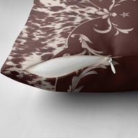 Cowboys Wild West Pillow Cover Dark Brown Cow Prints - Wonder Print Shop